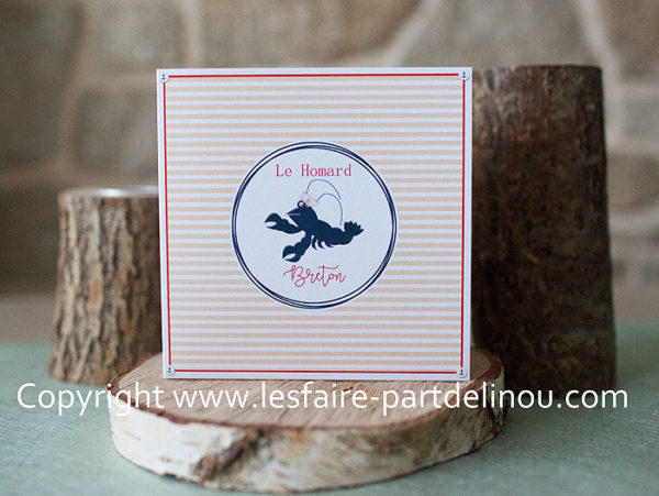Carte ouvrante "Le homard breton"