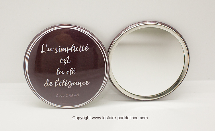 Miroir De Poche La Simplicite Est La Cle De L Elegance Coco Chanel E Lokireg